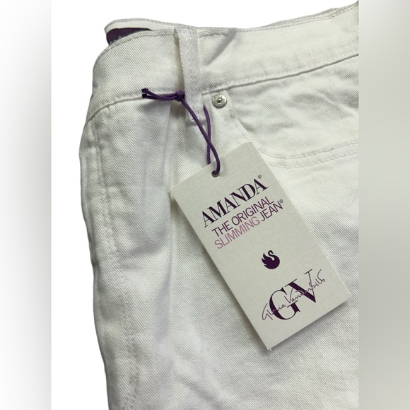GLORIA VANDERBUILT Plus size 31 in. Solid Average Amanda vintage white jeans NWT - Picture 3 of 10